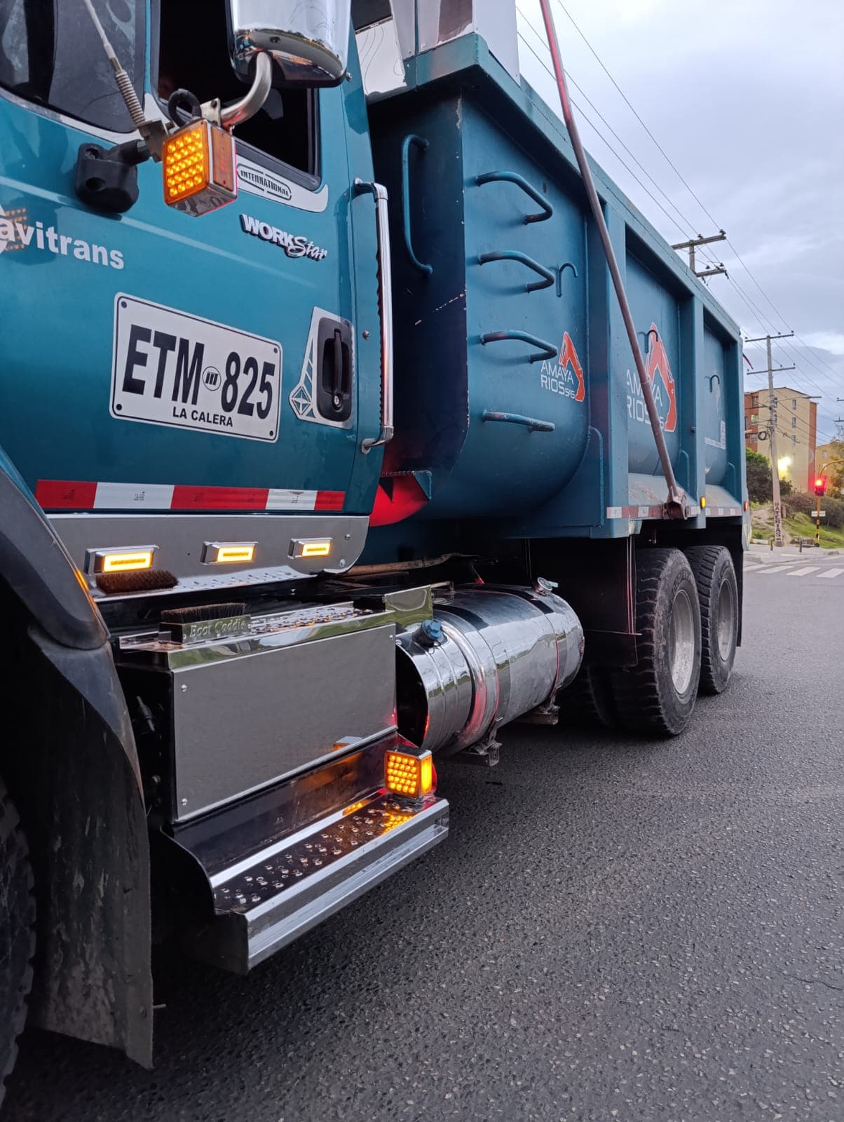Estribo antideslizante en acero inoxidable para camión de carga pesada