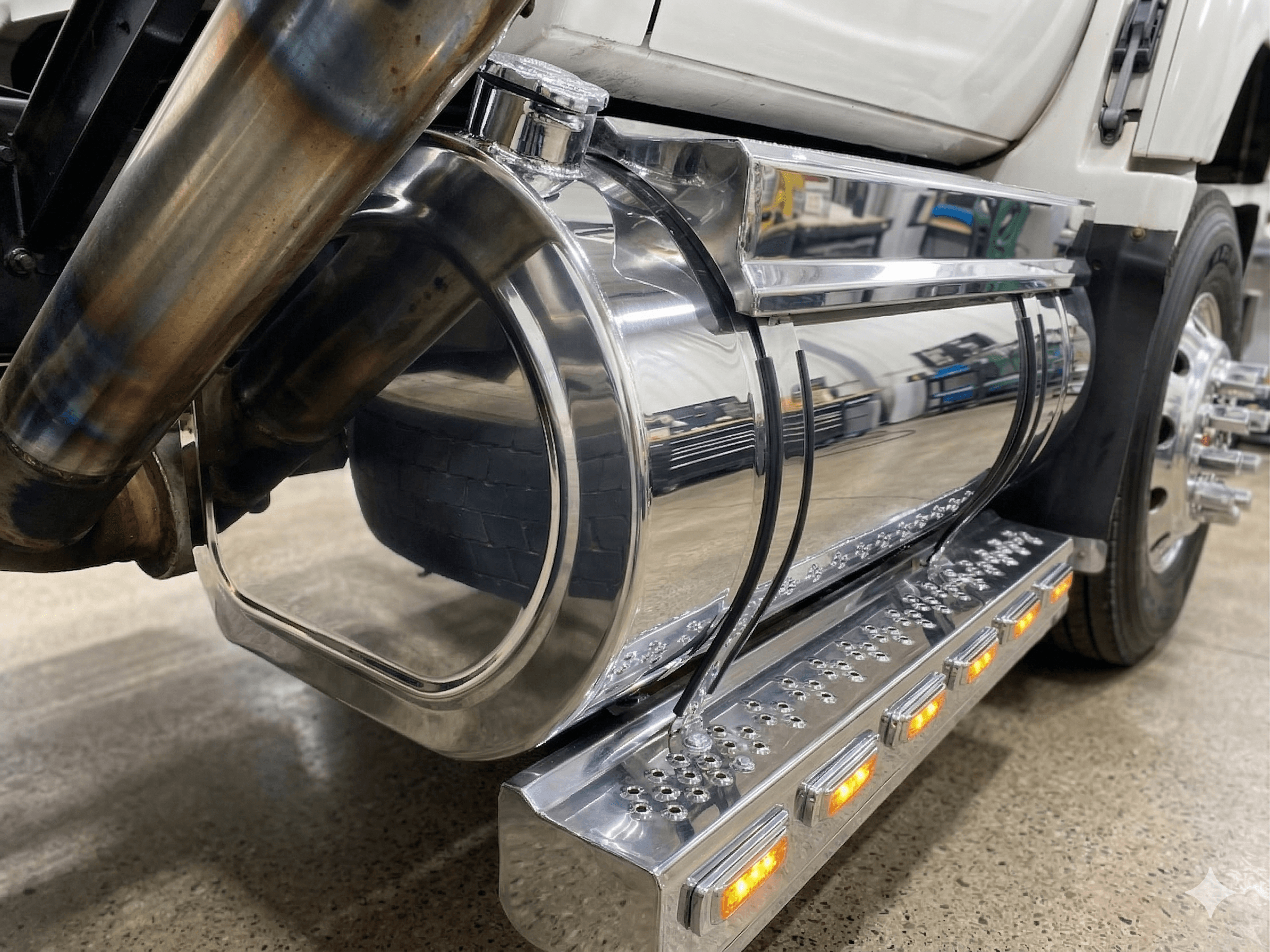 Tanque de combustible en acero inoxidable para tractomula con soldadura TIG